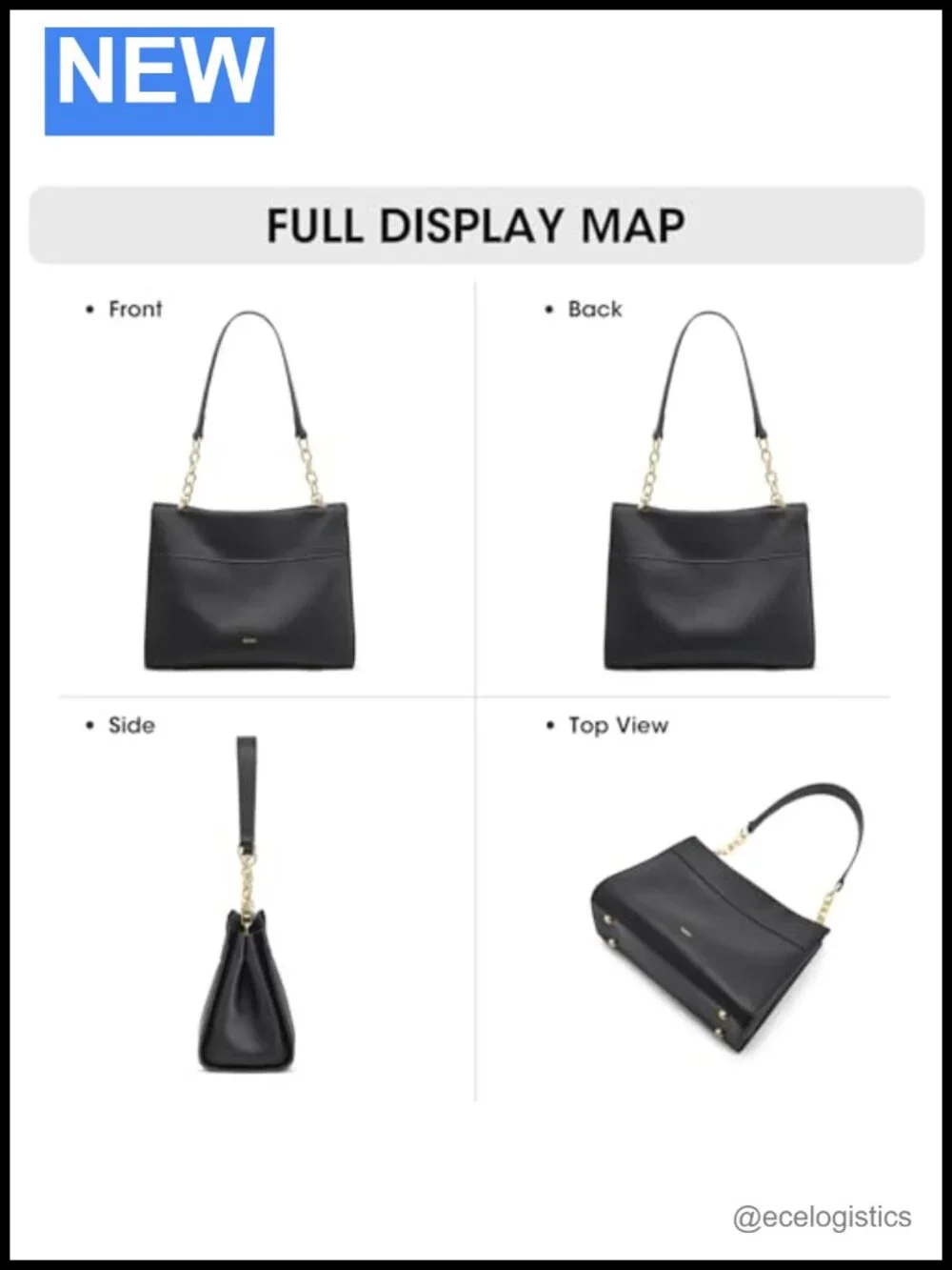 Genuine Top Layer Calfskin Leather Hobo Shoulder Bag with Crossbody Strap, 3
